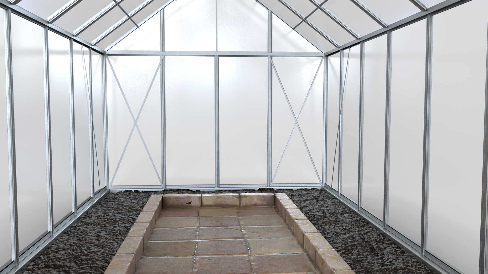 Outdoor Waterproof Aluminum Gazebo 3D model