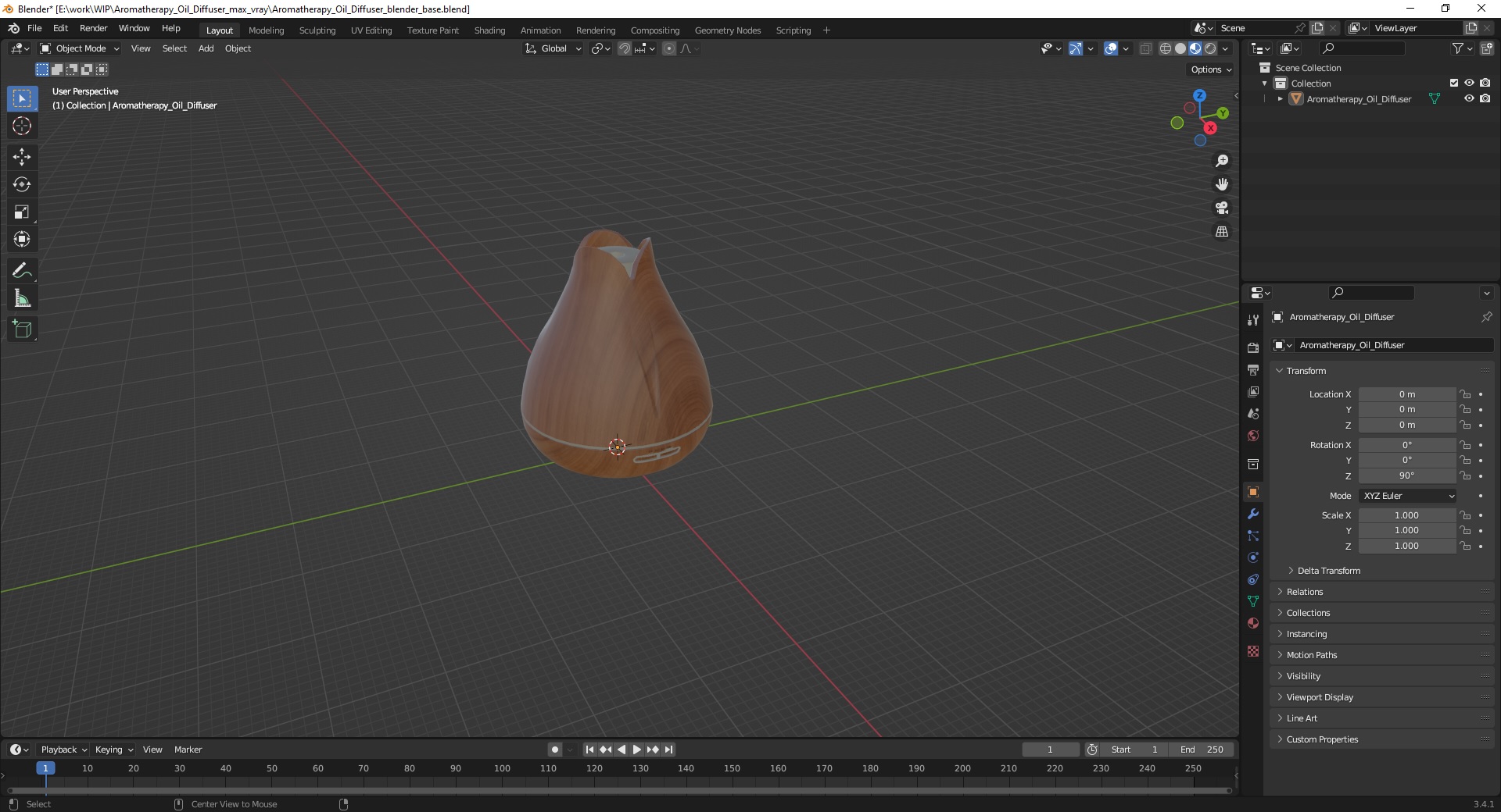 3D model Aromatherapy Oil Diffuser
