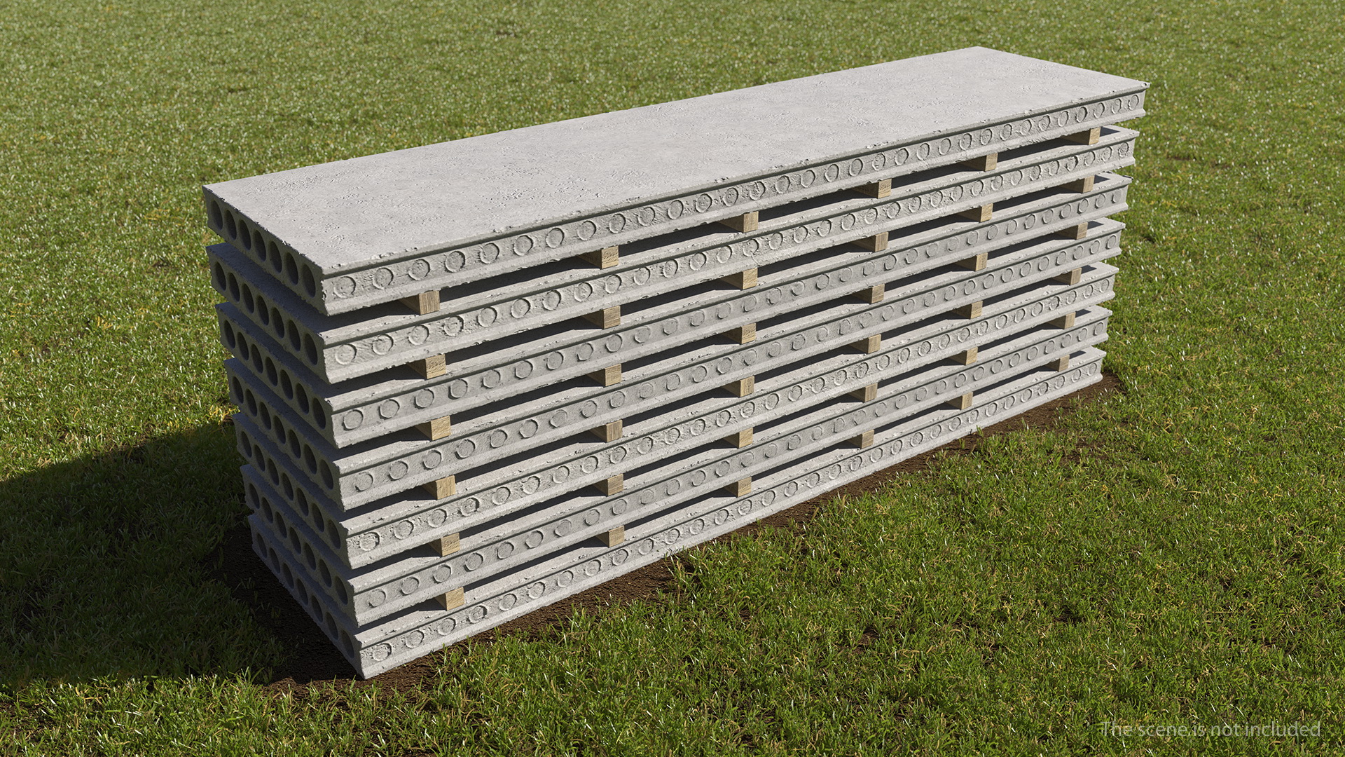 3D model Hollow Core Concrete Slab