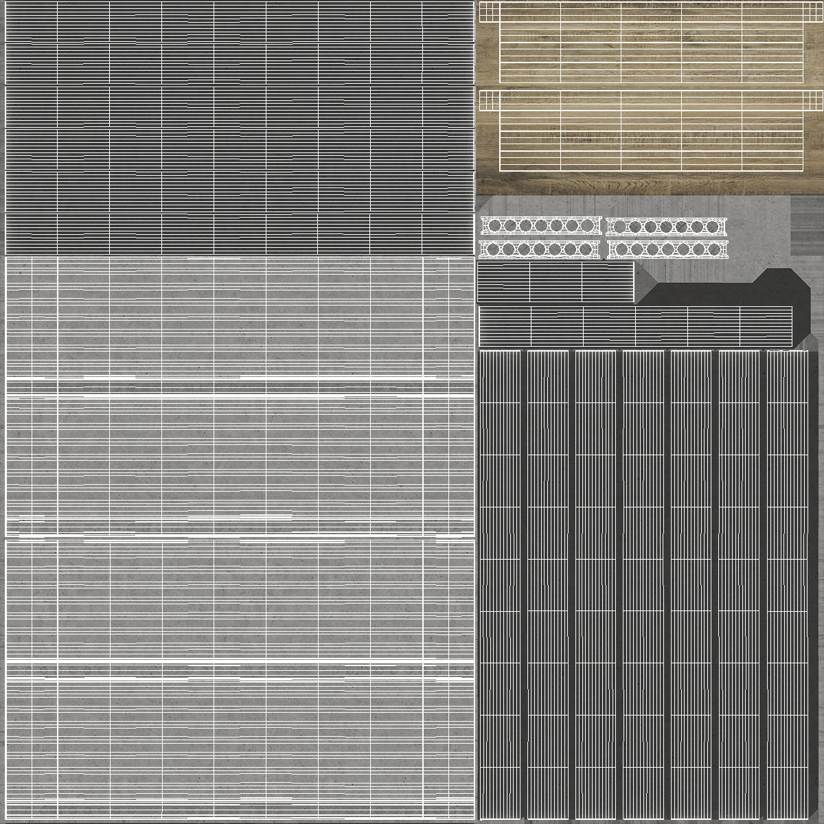3D model Hollow Core Concrete Slab