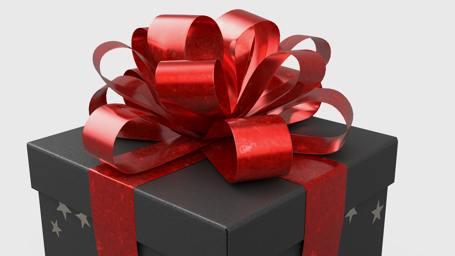 Ribbon Wrapped Gift Box Set Black Red, view 7