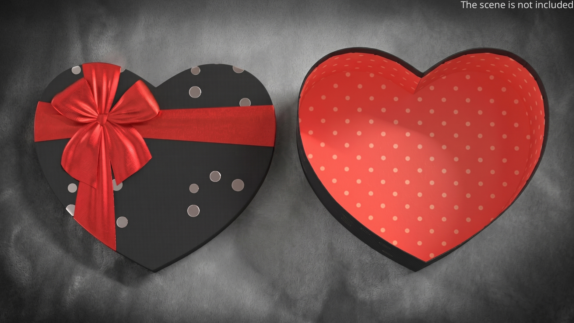 Ribbon Wrapped Gift Box Set Black Red, view 3
