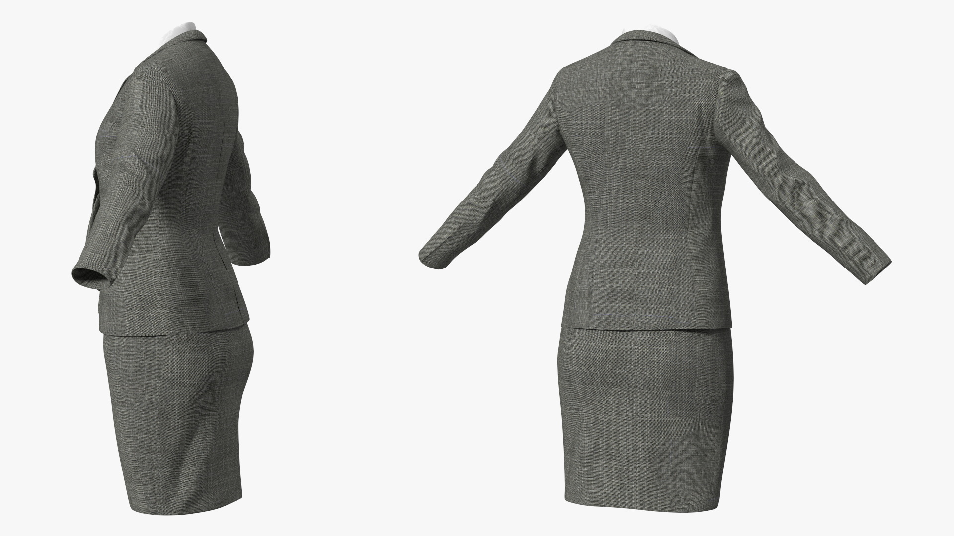 3D Womens Business Suit with Skirt