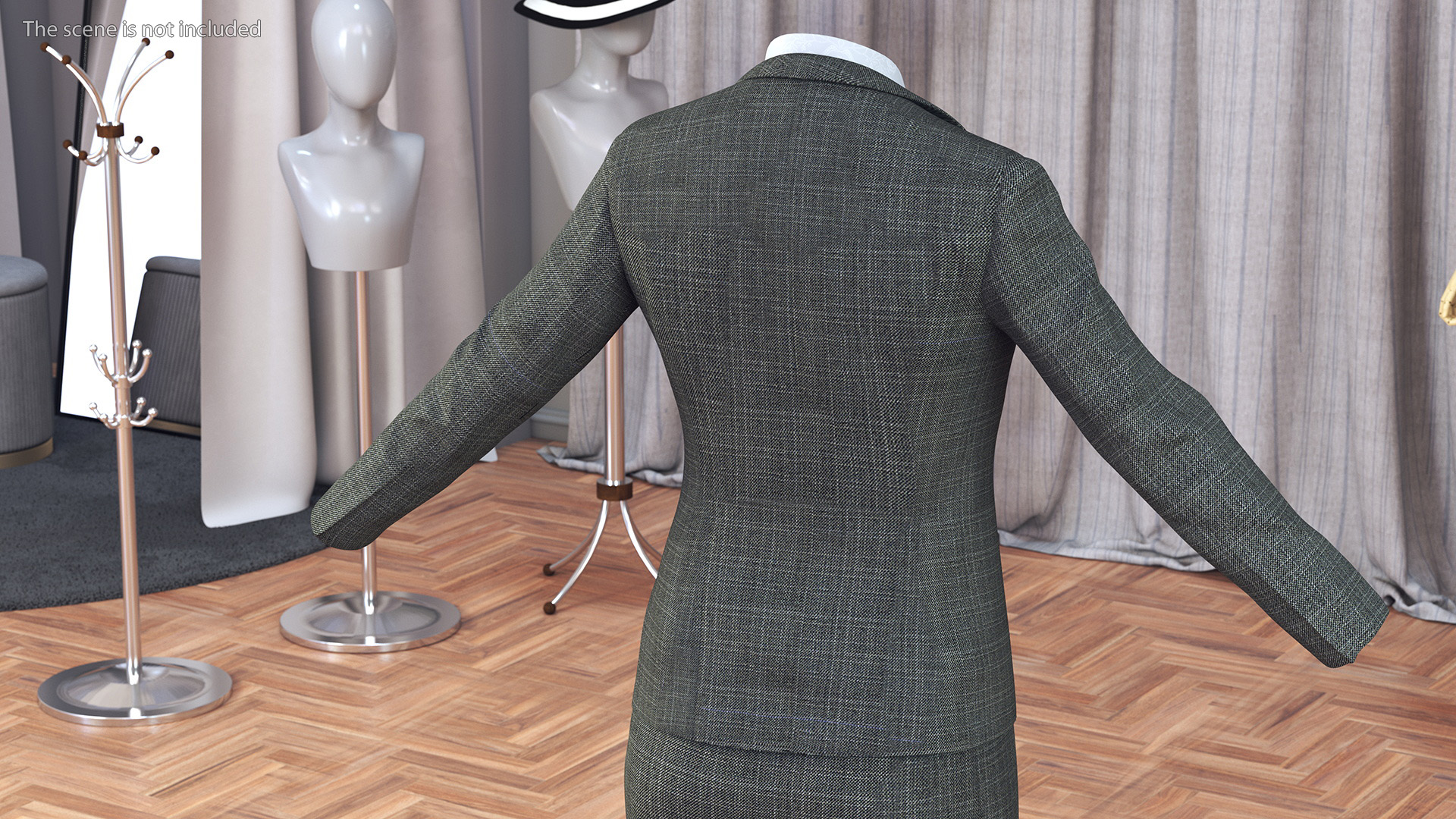 3D Womens Business Suit with Skirt
