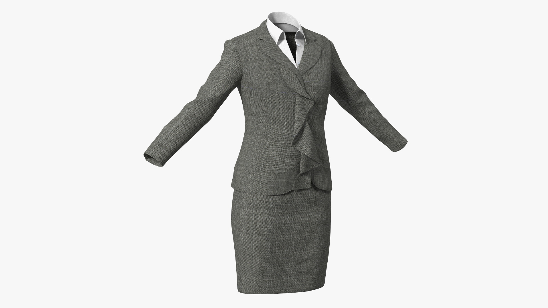 3D Womens Business Suit with Skirt