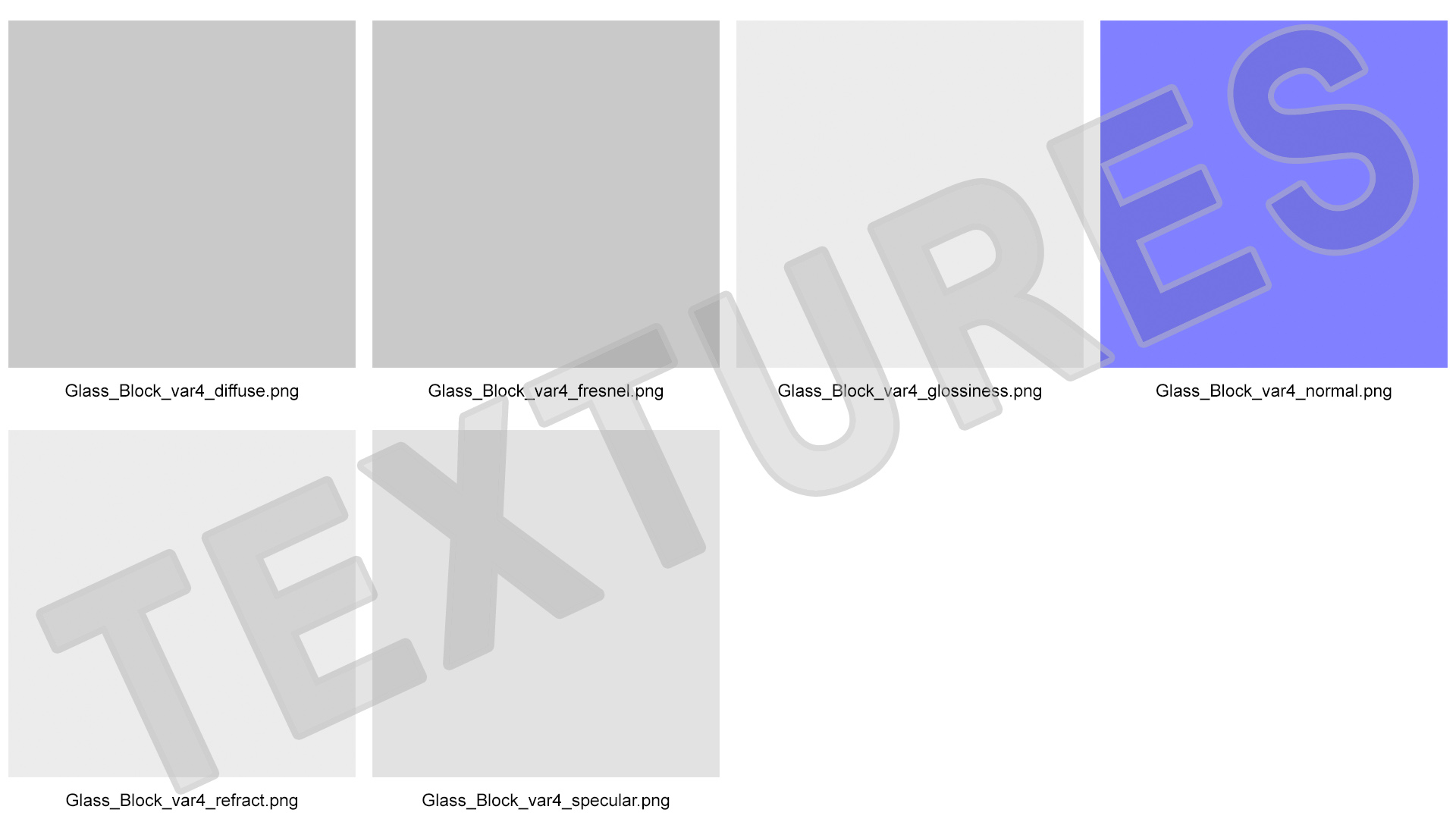 3D Quadra Glass Block model