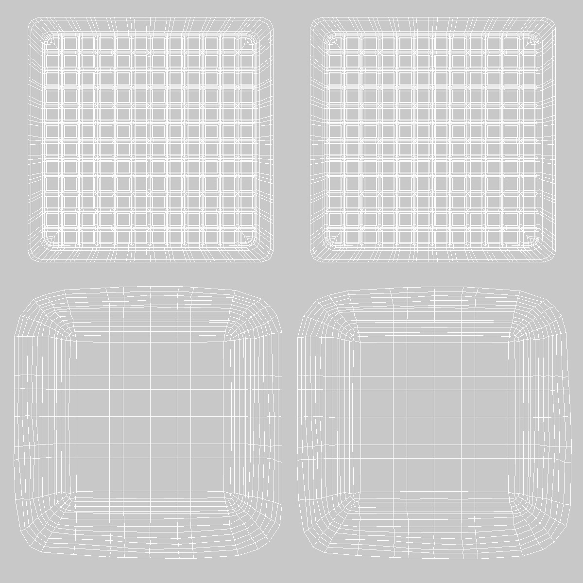 3D Quadra Glass Block model