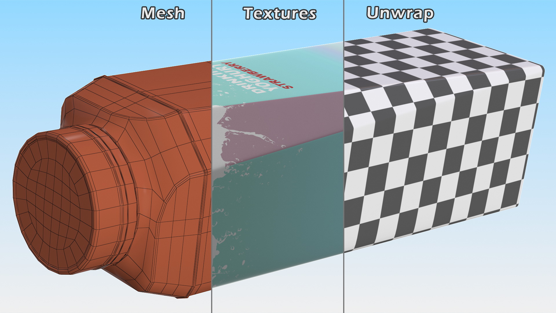 3D Tetra Top MiniV Yoghurt model