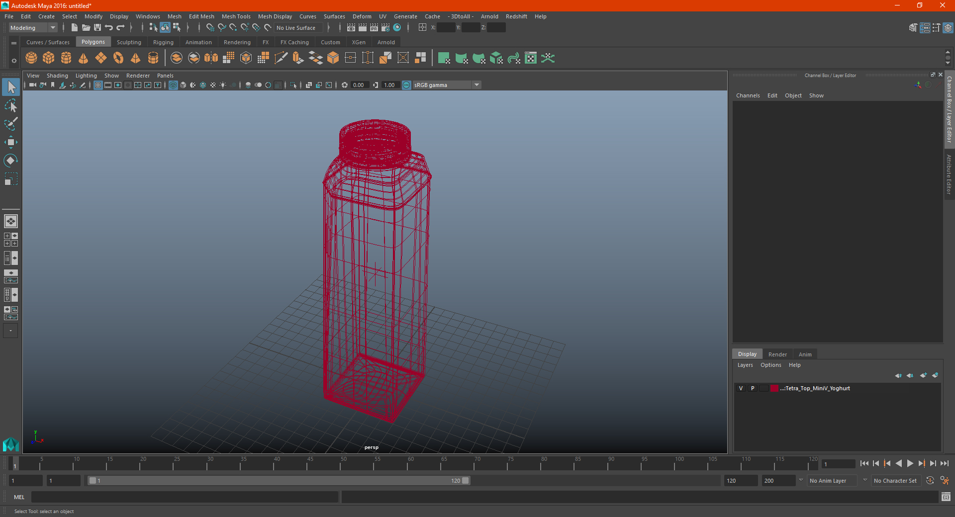 3D Tetra Top MiniV Yoghurt model