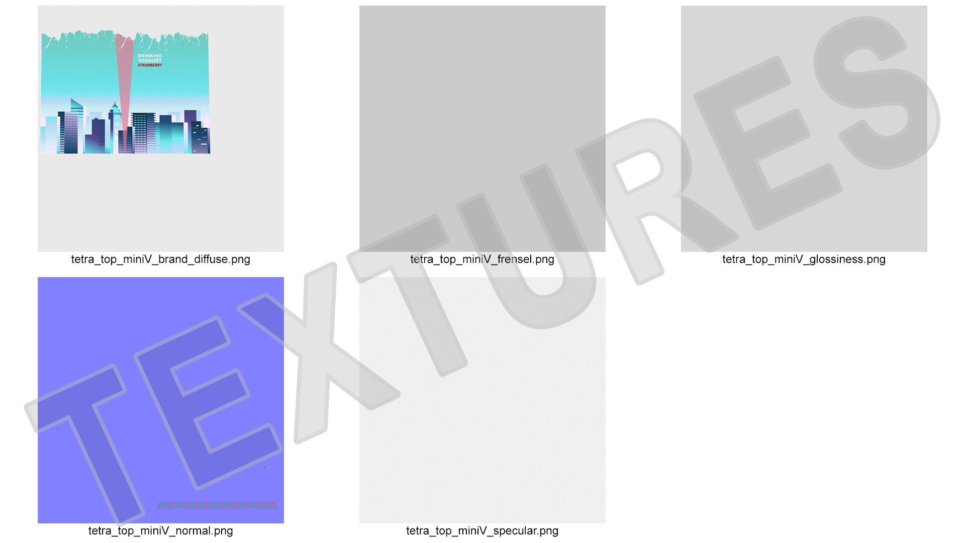 3D Tetra Top MiniV Yoghurt model
