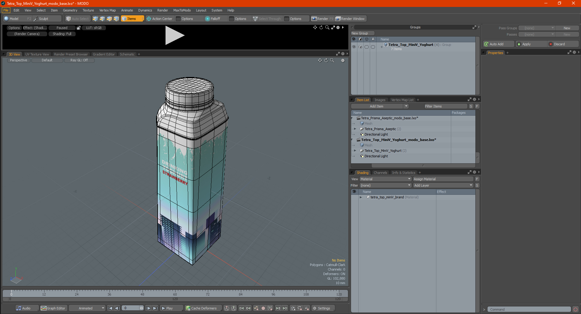 3D Tetra Top MiniV Yoghurt model
