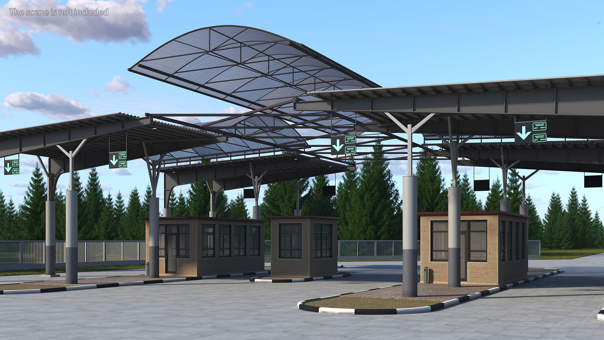 3D Large Border Checkpoint model