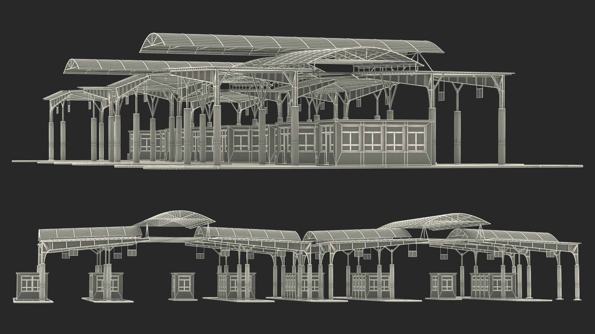 3D Large Border Checkpoint model