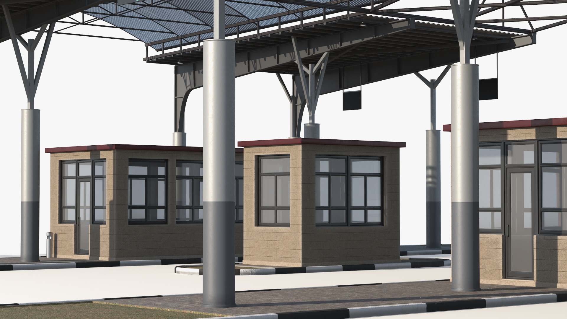 3D Large Border Checkpoint model