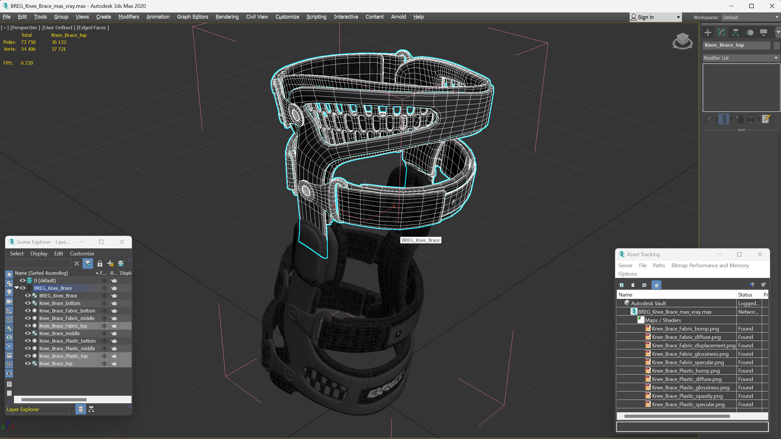 3D model BREG Knee Brace