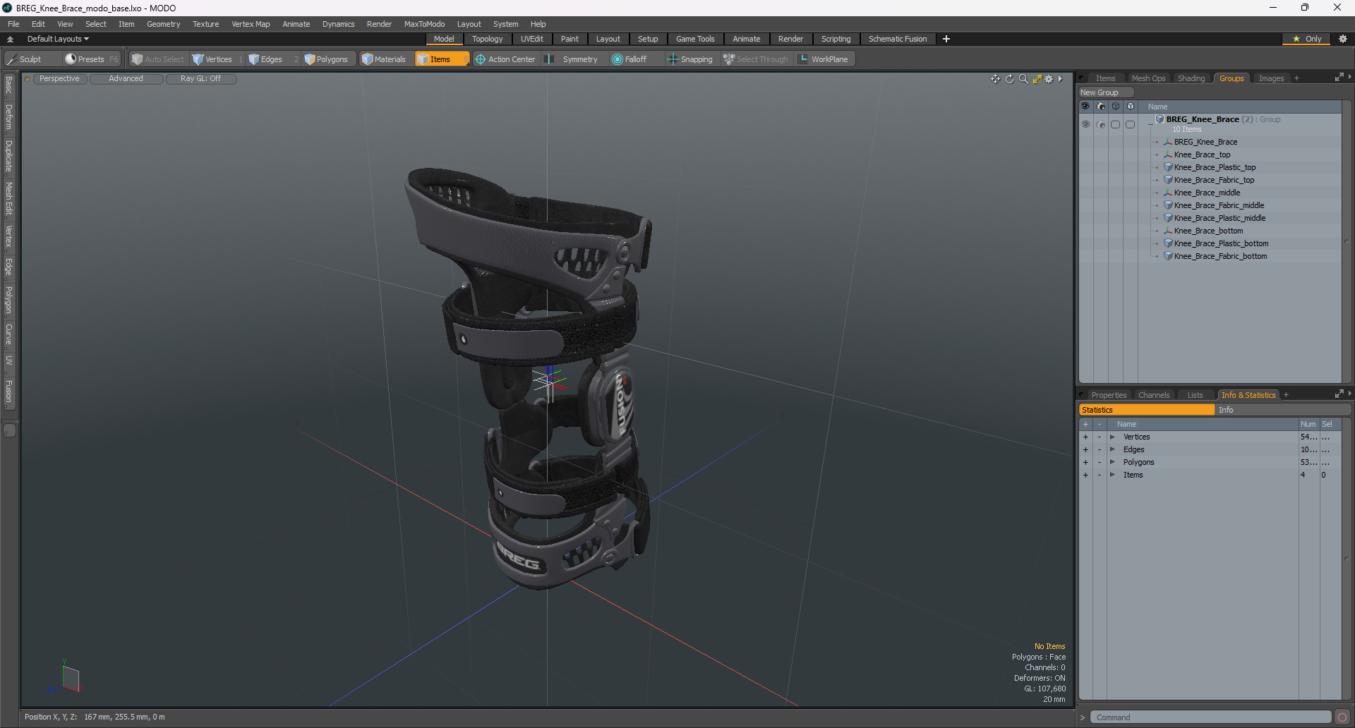 3D model BREG Knee Brace