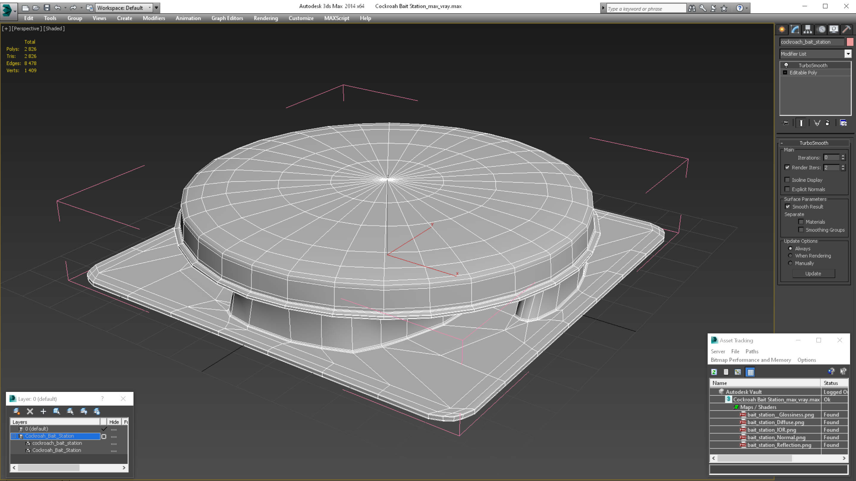 Cockroach Bait Station COMBAT 3D model