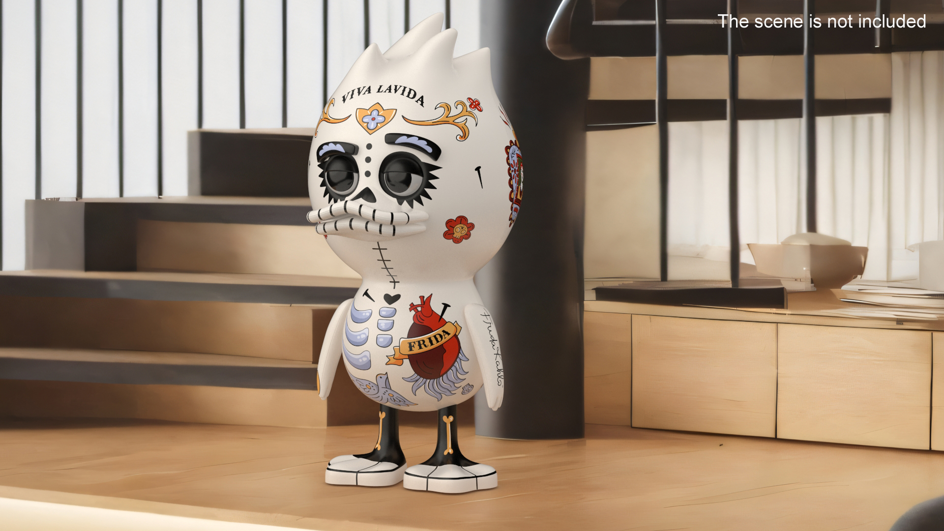 3D model TUD Toy Frida Kahlo White