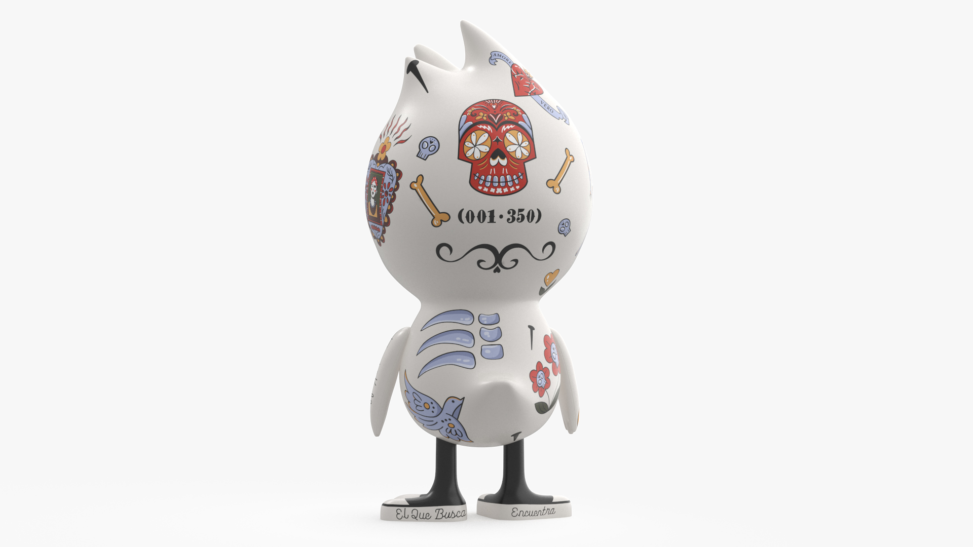 3D model TUD Toy Frida Kahlo White