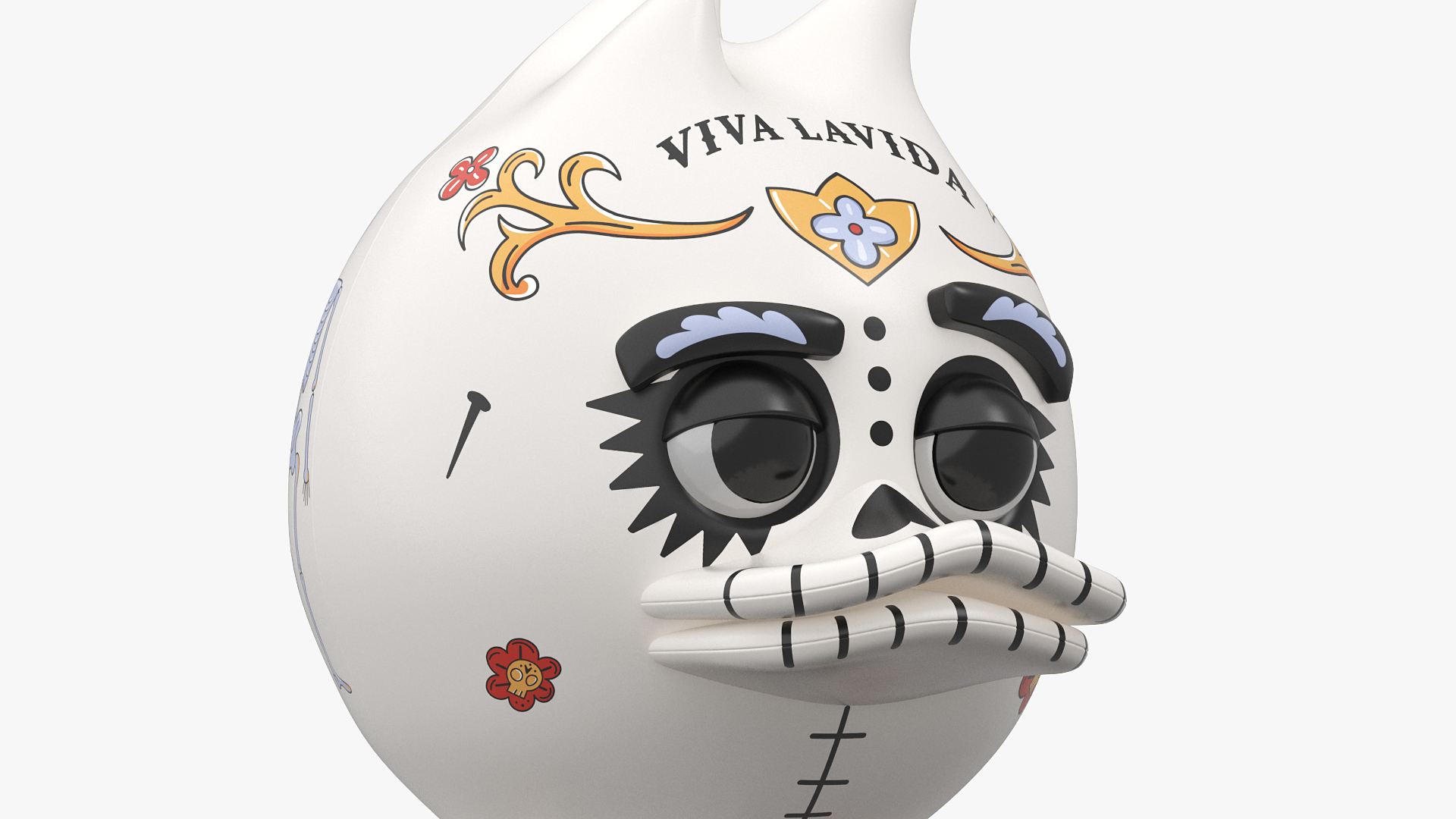 3D model TUD Toy Frida Kahlo White