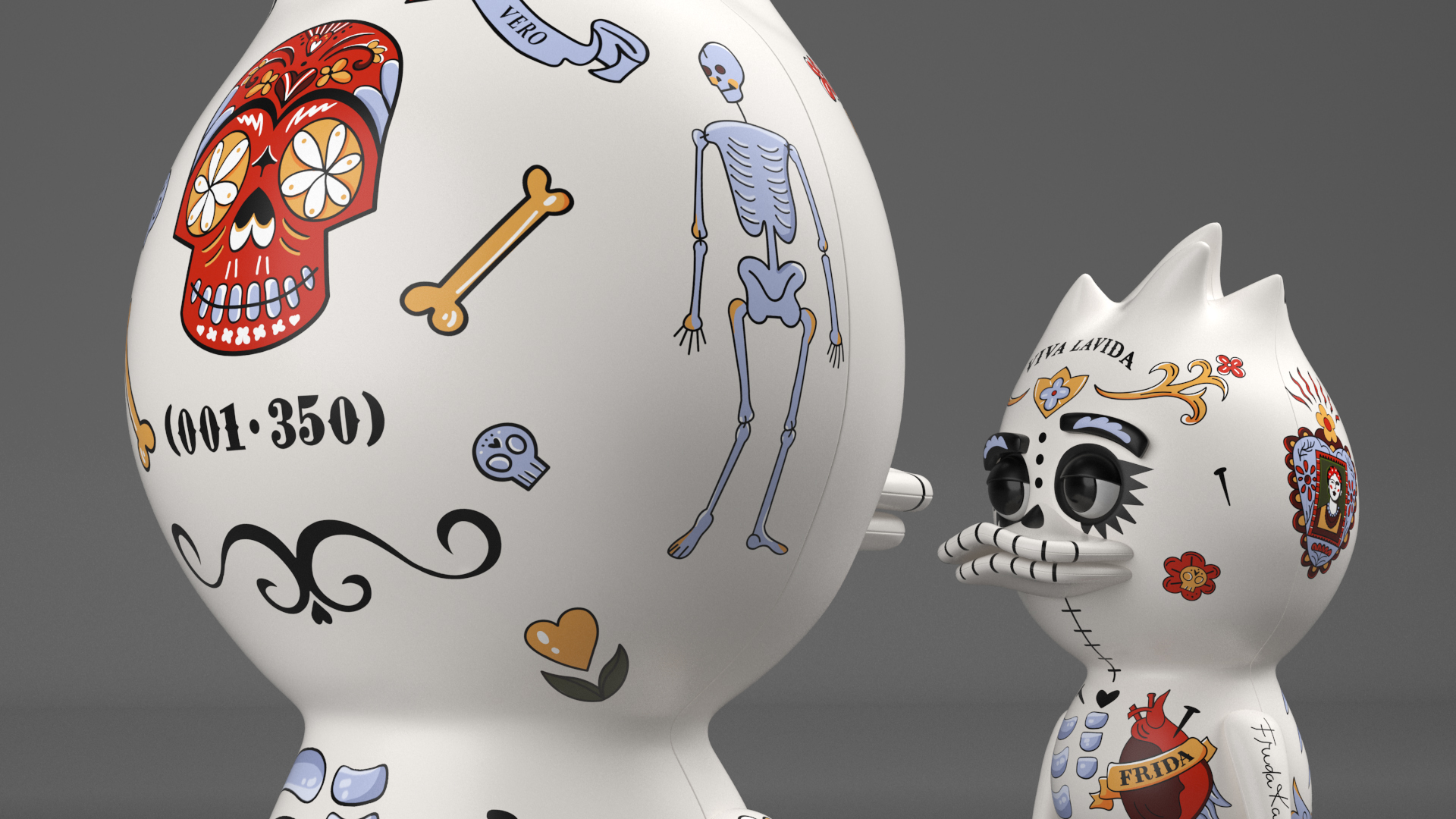 3D model TUD Toy Frida Kahlo White