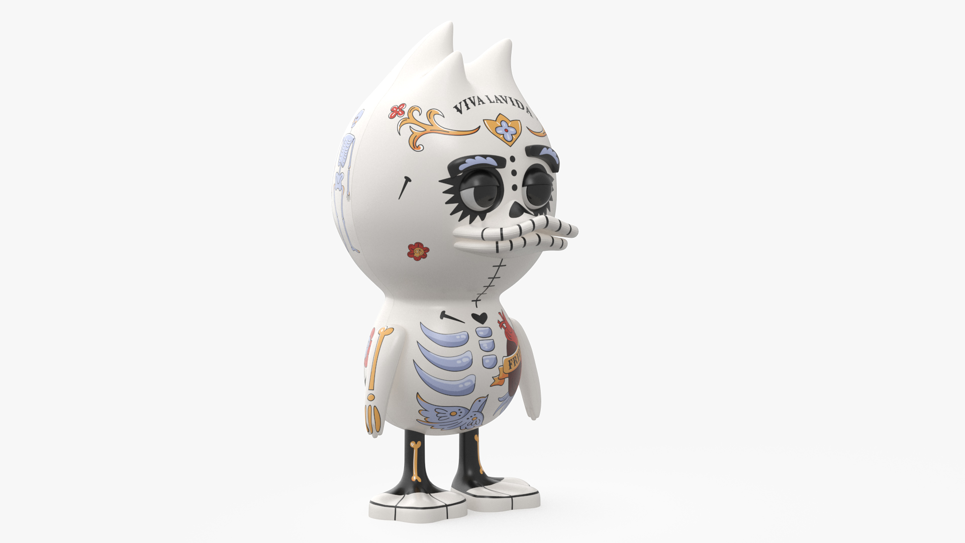 3D model TUD Toy Frida Kahlo White