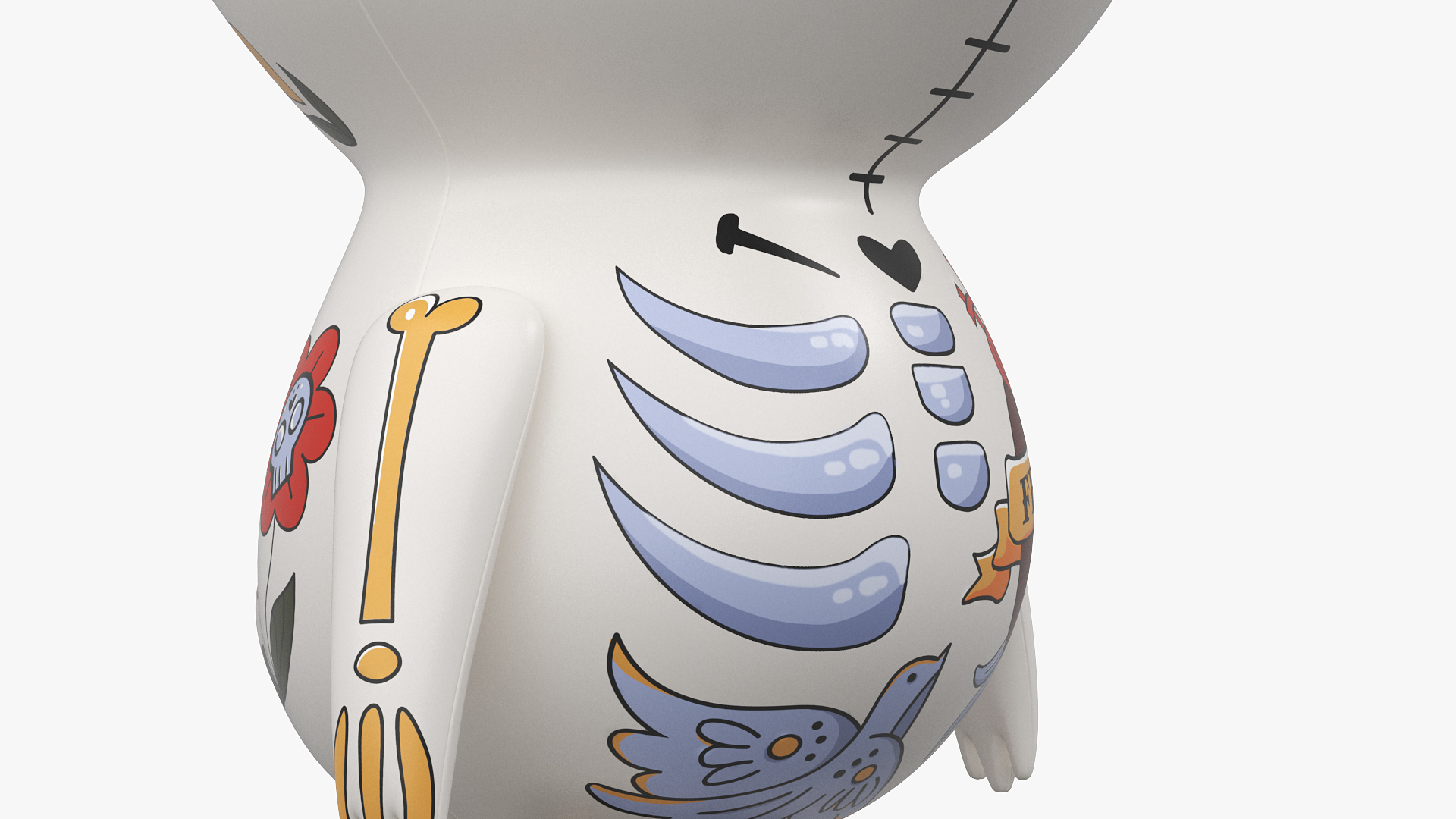 3D model TUD Toy Frida Kahlo White