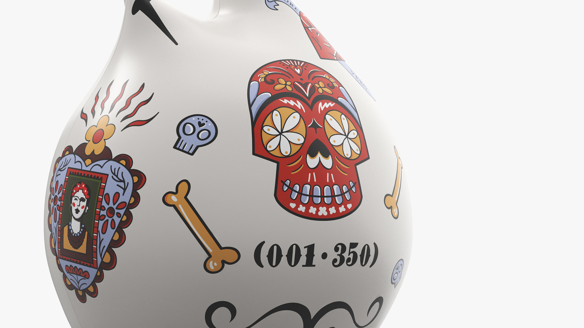 3D model TUD Toy Frida Kahlo White