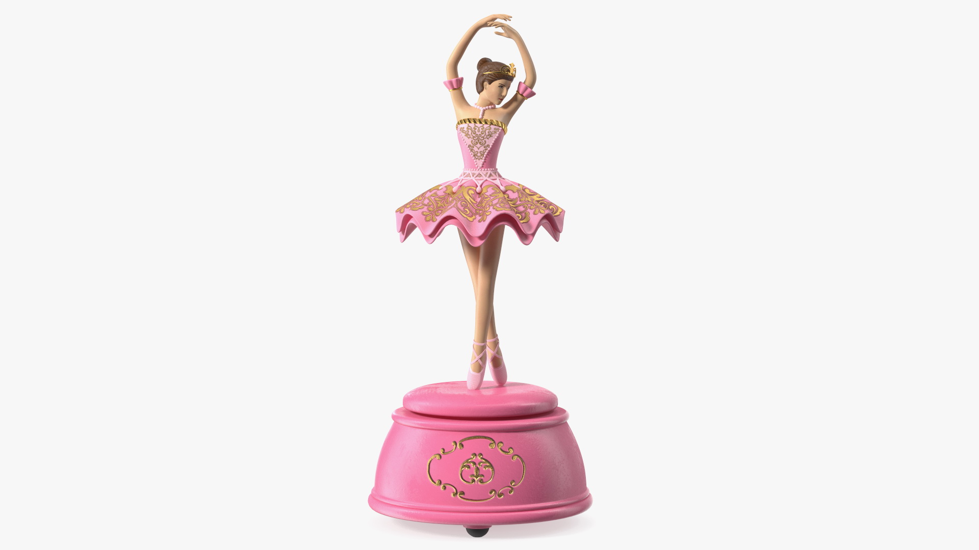 Ballerina Music Box Pink 3D model