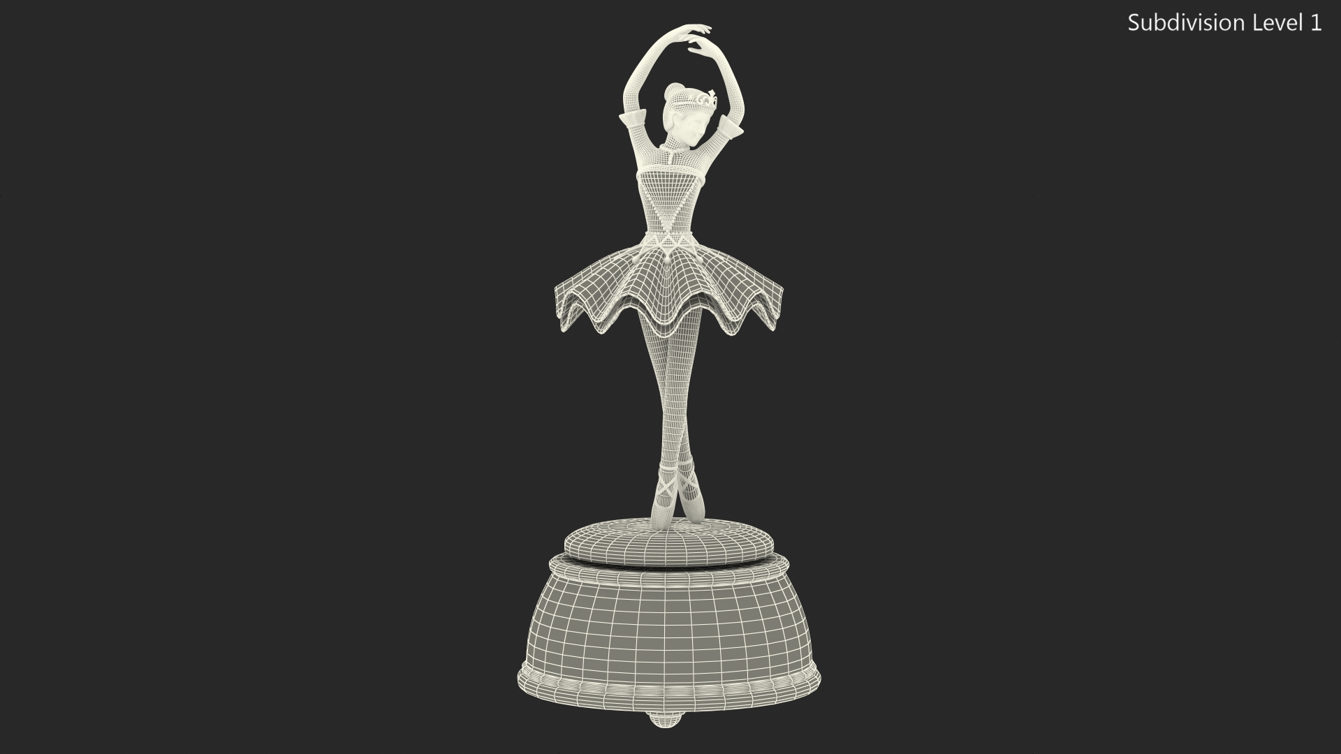 Ballerina Music Box Pink 3D model