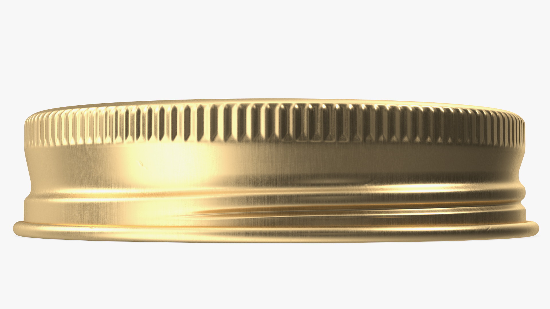 3D 38mm Aluminium Bottle Screw Cap Golden model