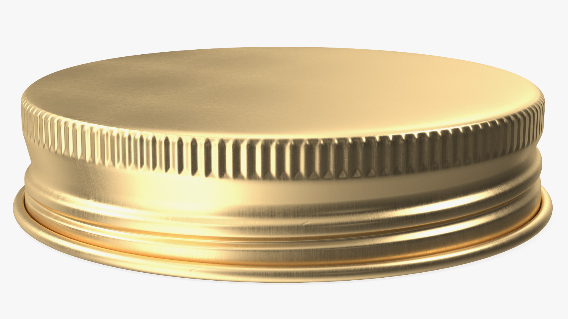 3D 38mm Aluminium Bottle Screw Cap Golden model