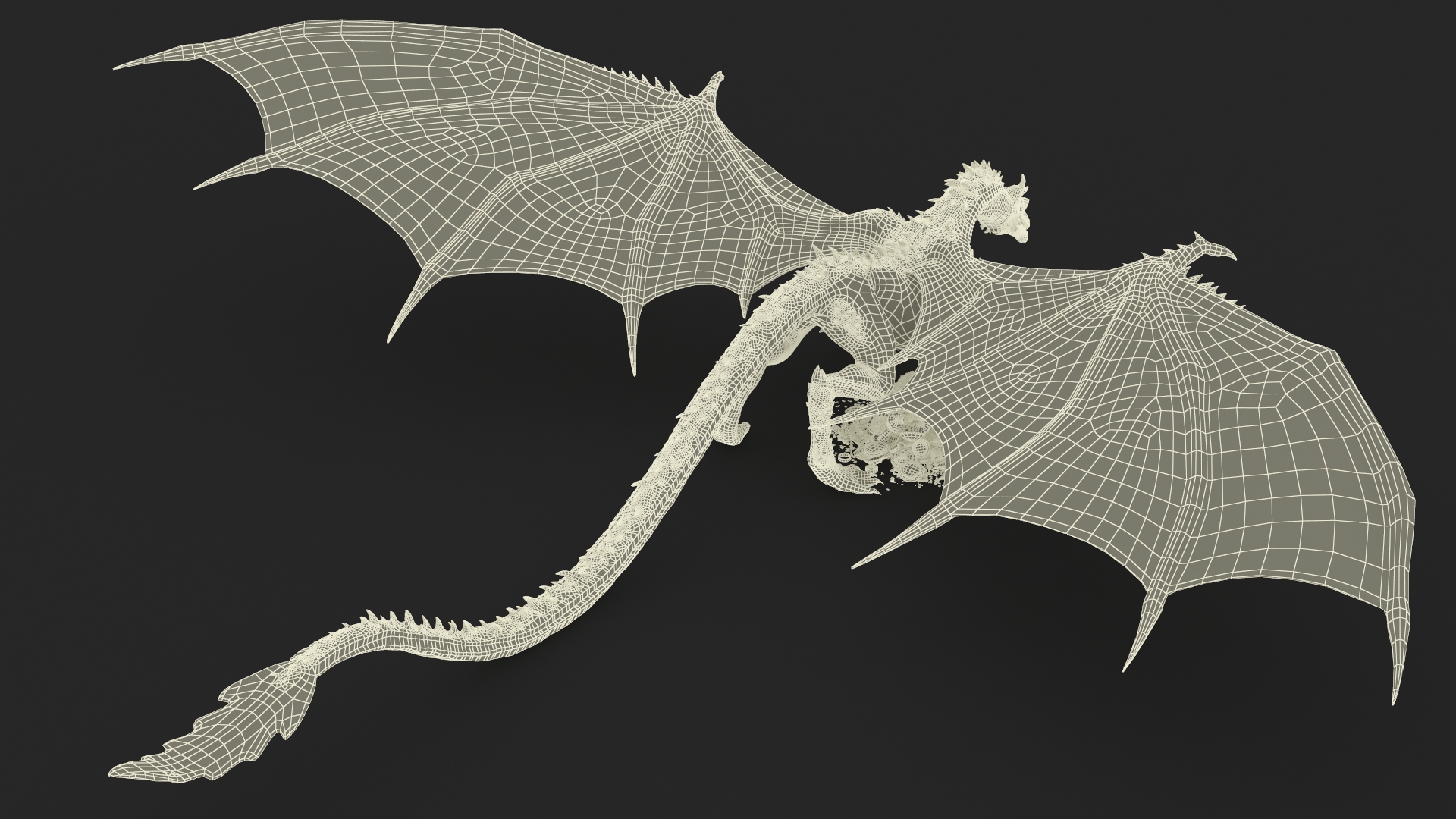 3D model Dragon Guarding Treasures
