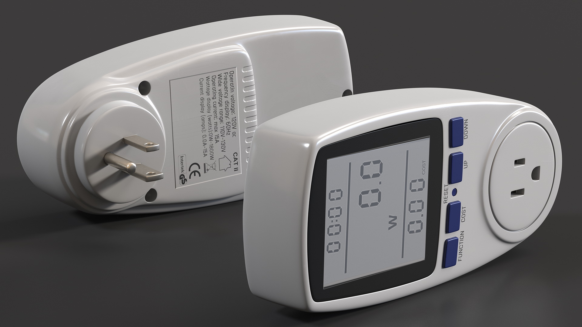 Power Meter US Plug 3D model