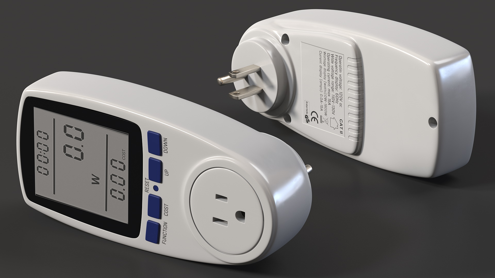 Power Meter US Plug 3D model
