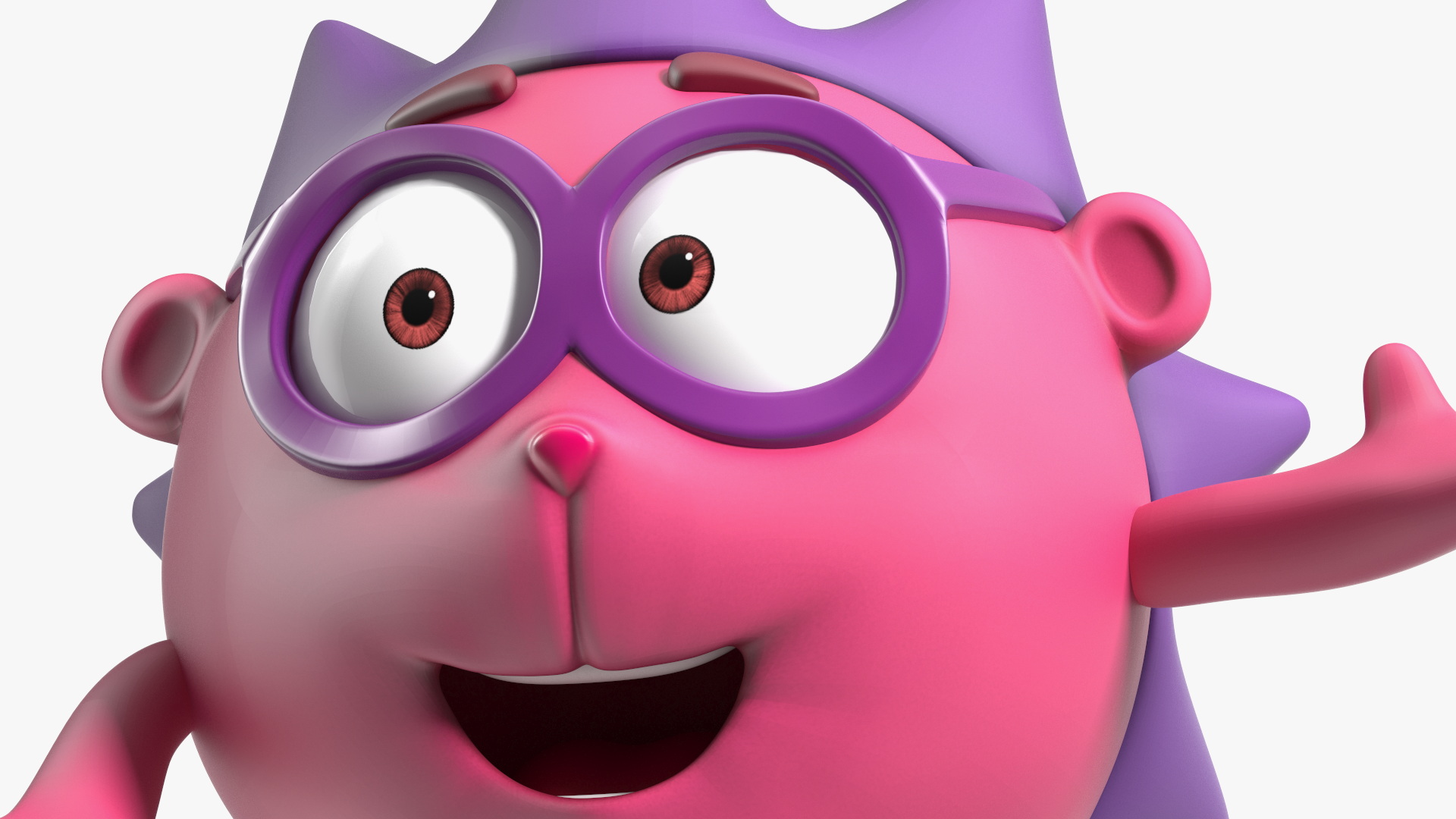3D GoGoRiki Hedgehog Character Happy Pose model