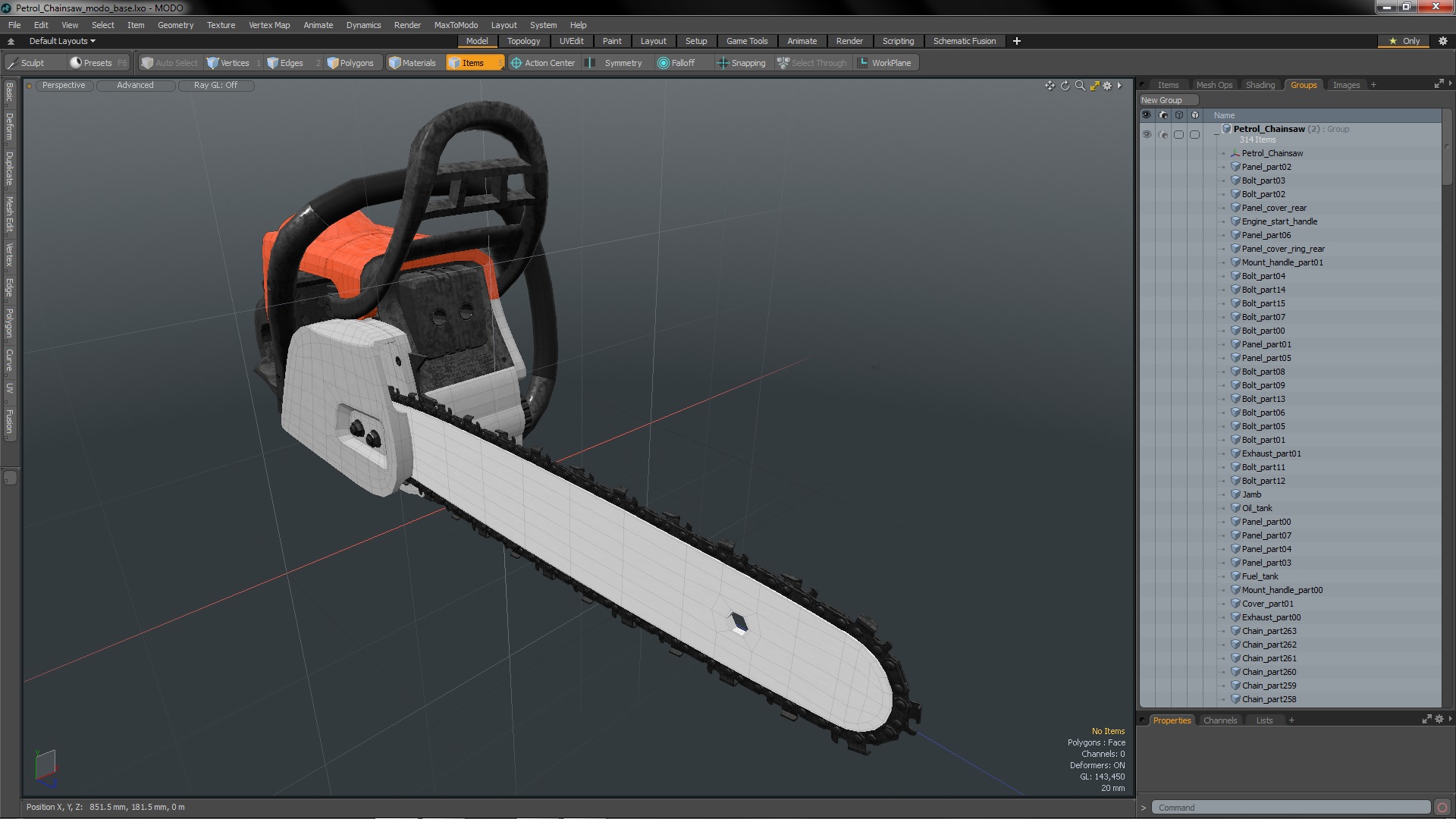 3D model Petrol Chainsaw