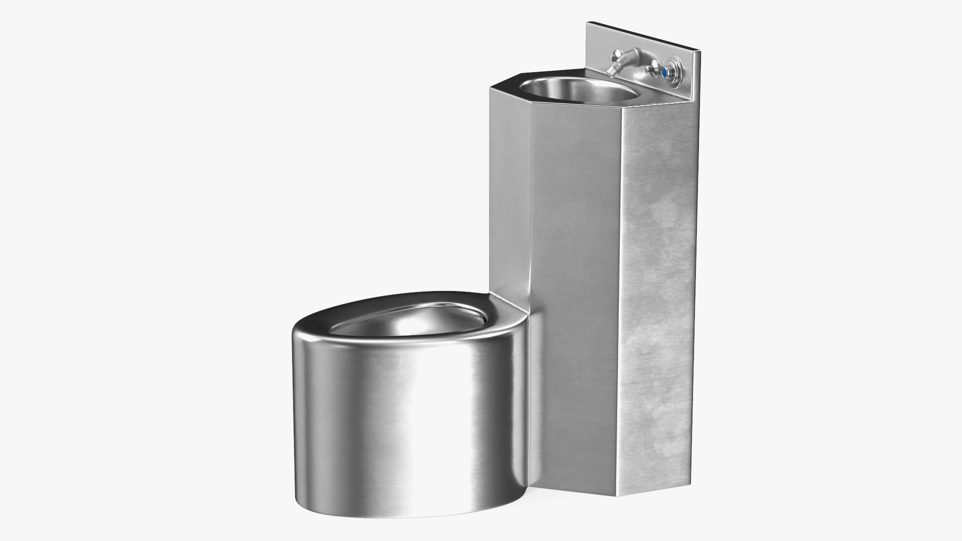 3D Stainless Steel Commode Toilet Basin Combination model