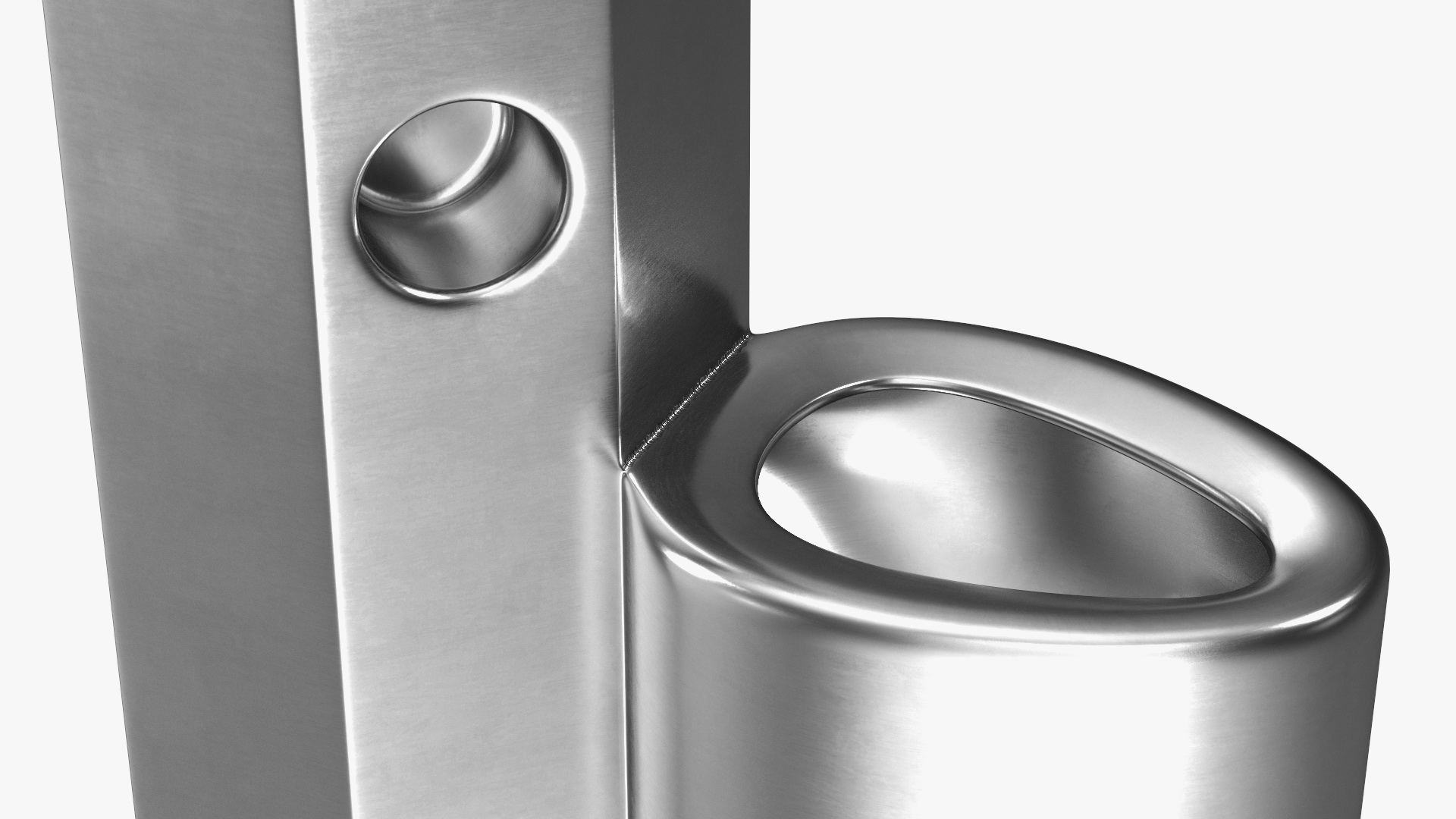 3D Stainless Steel Commode Toilet Basin Combination model