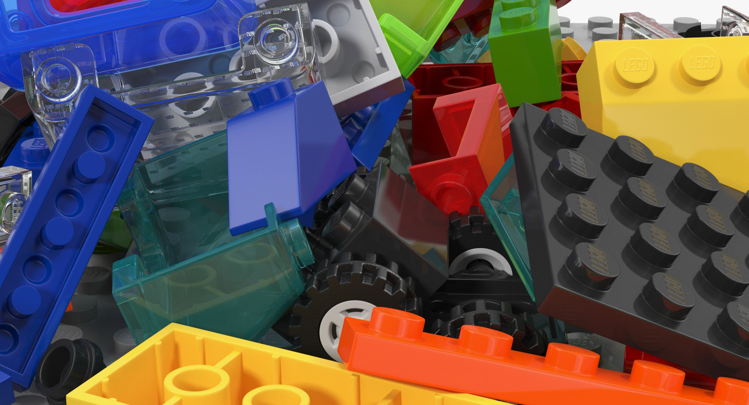 3D Random Lego Bricks model