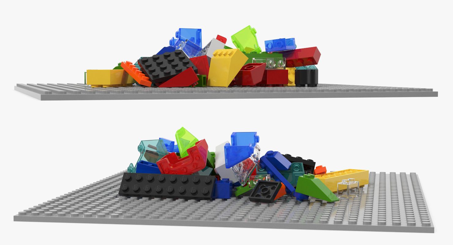 3D Random Lego Bricks model