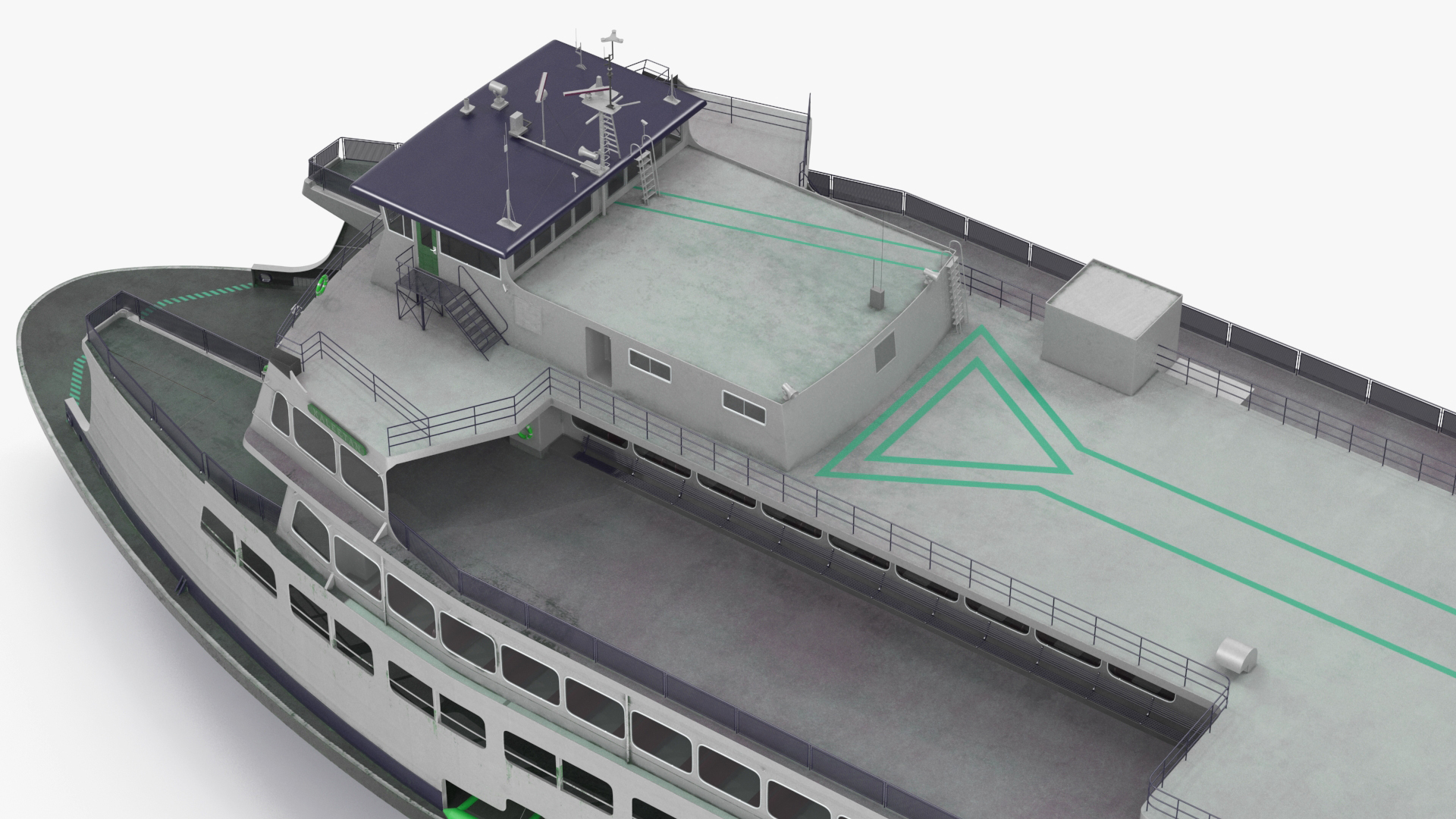 3D Large Ferry Ship