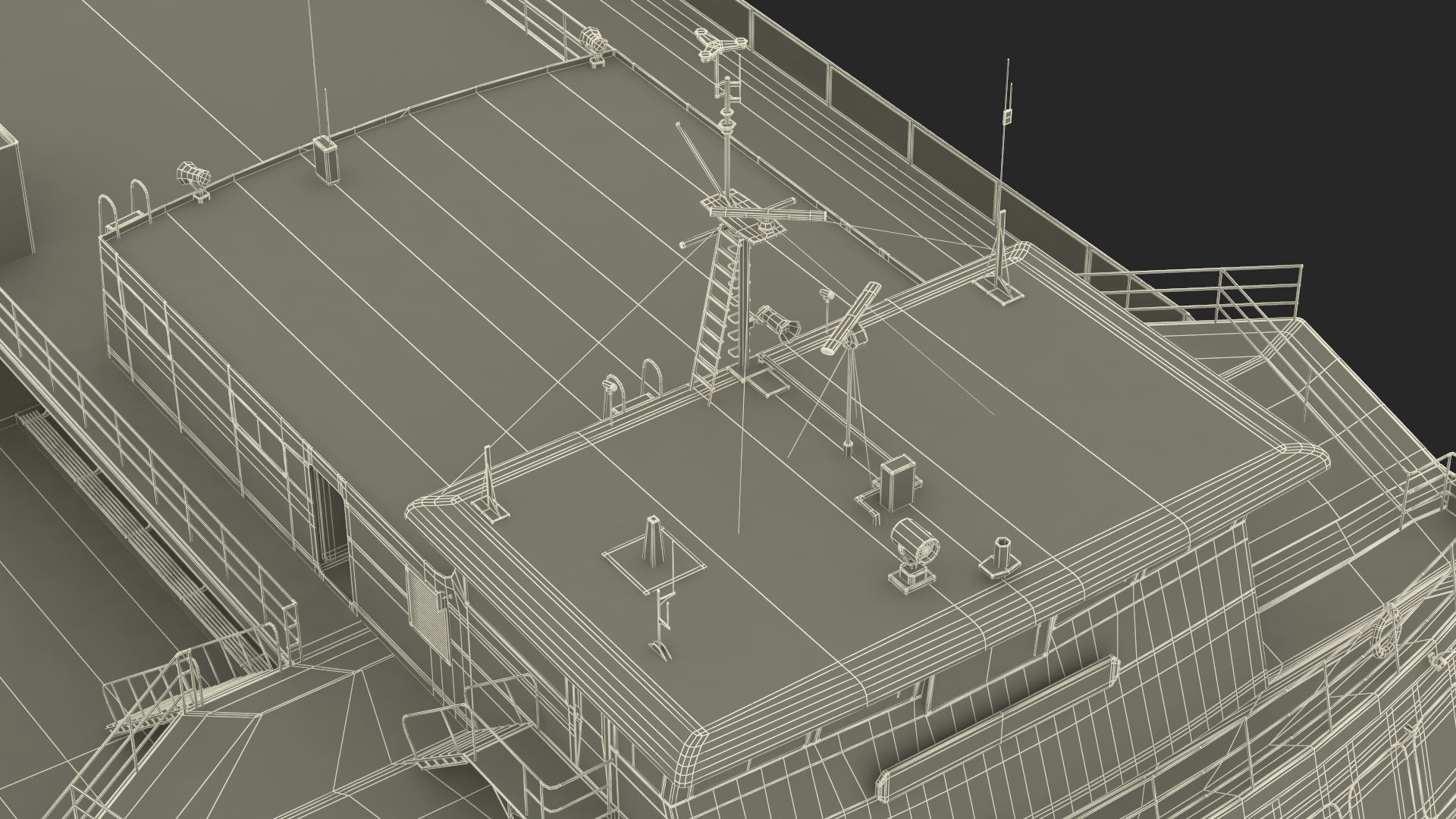 3D Large Ferry Ship