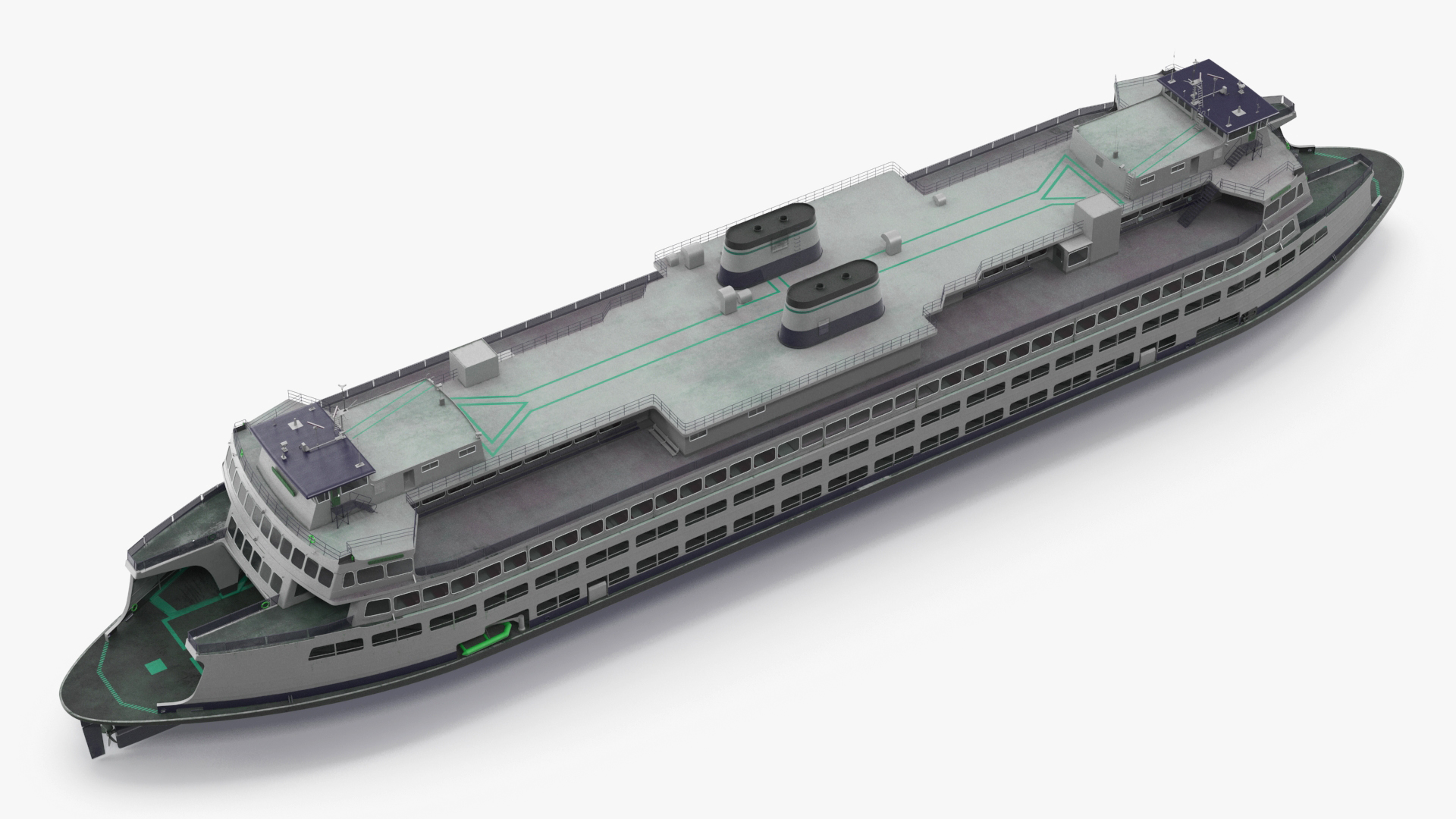 3D Large Ferry Ship
