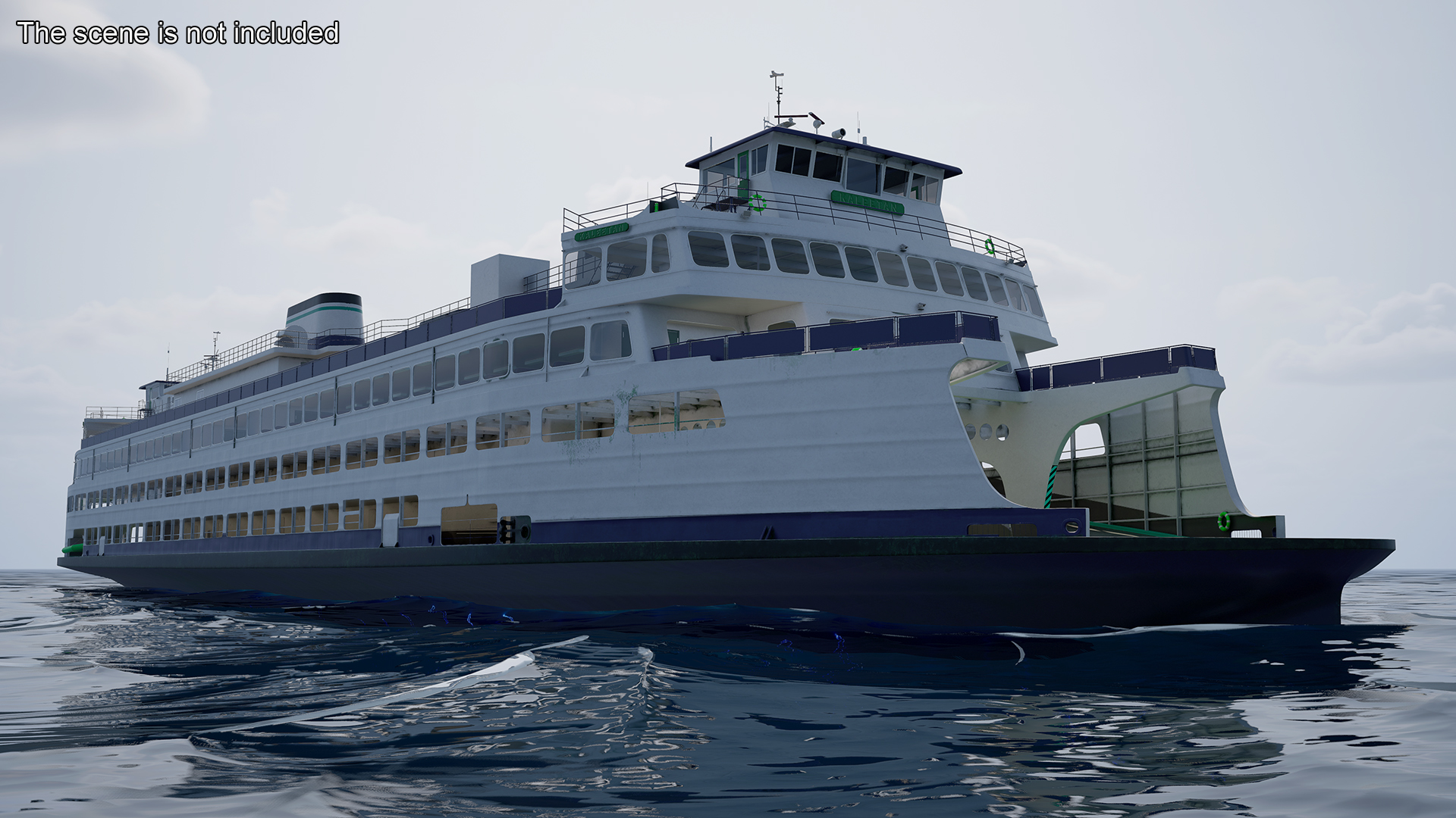 3D Large Ferry Ship