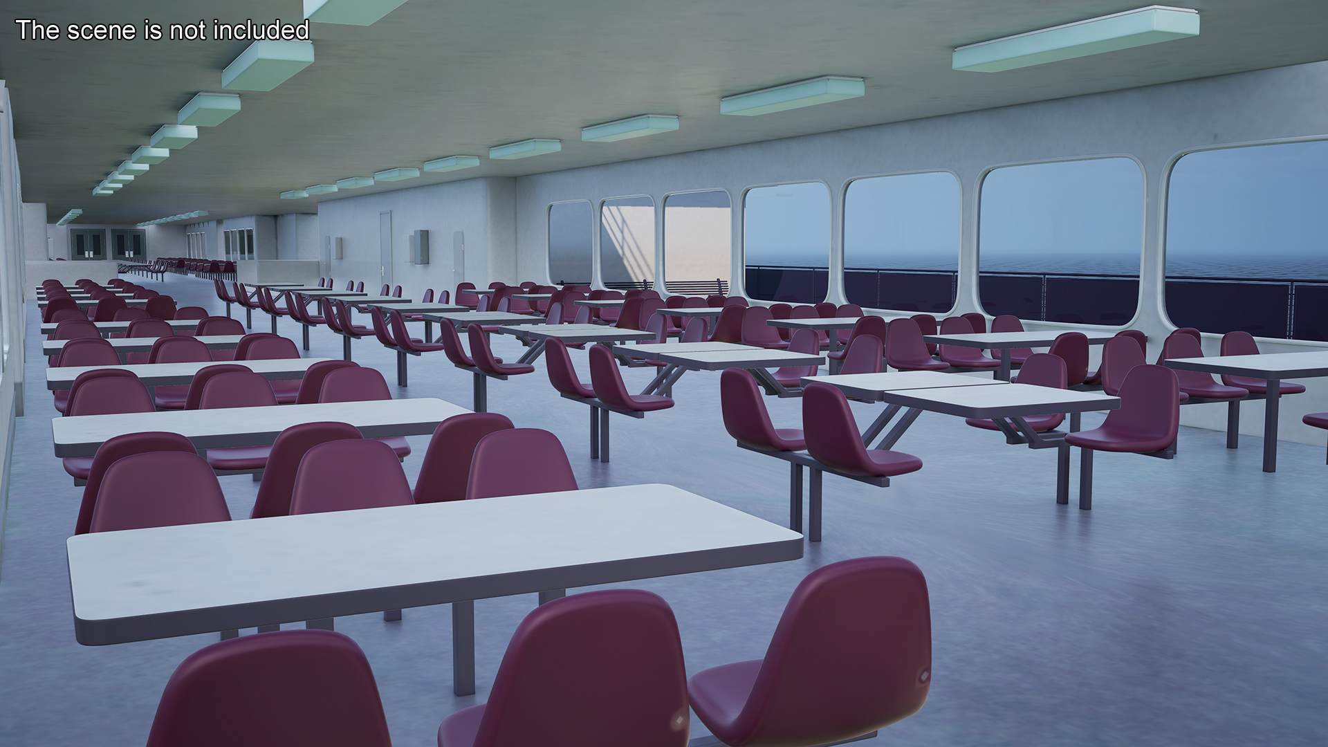 3D Large Ferry Ship