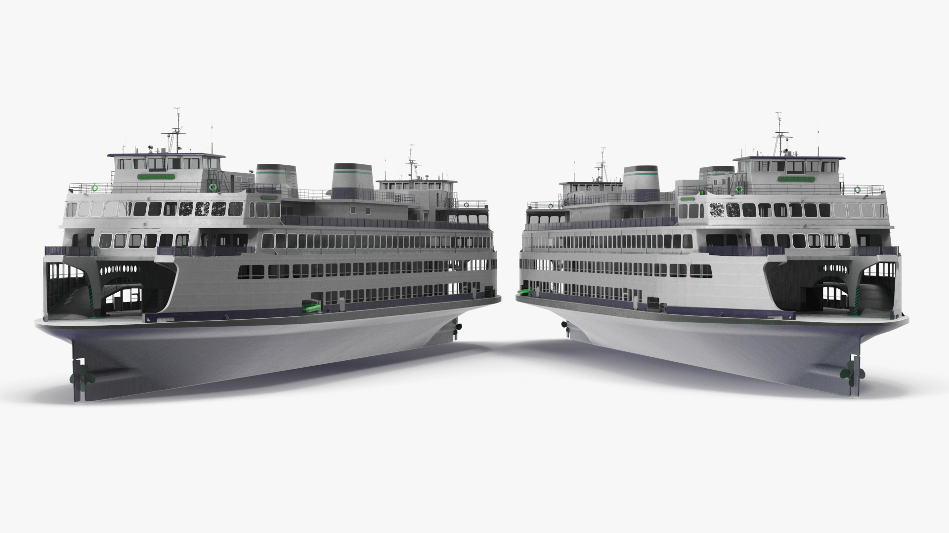 3D Large Ferry Ship