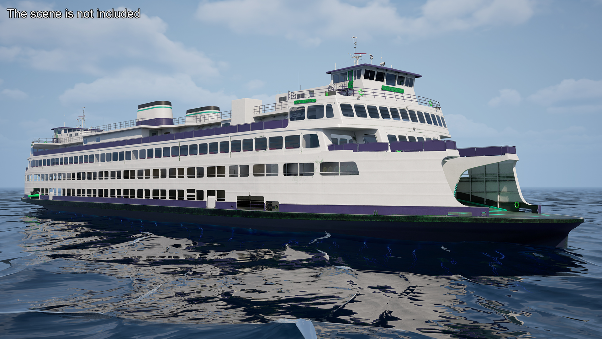 3D Large Ferry Ship