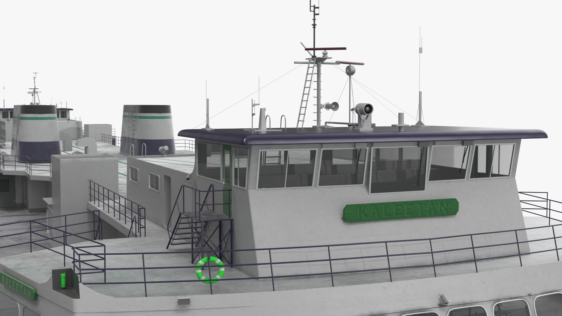 3D Large Ferry Ship