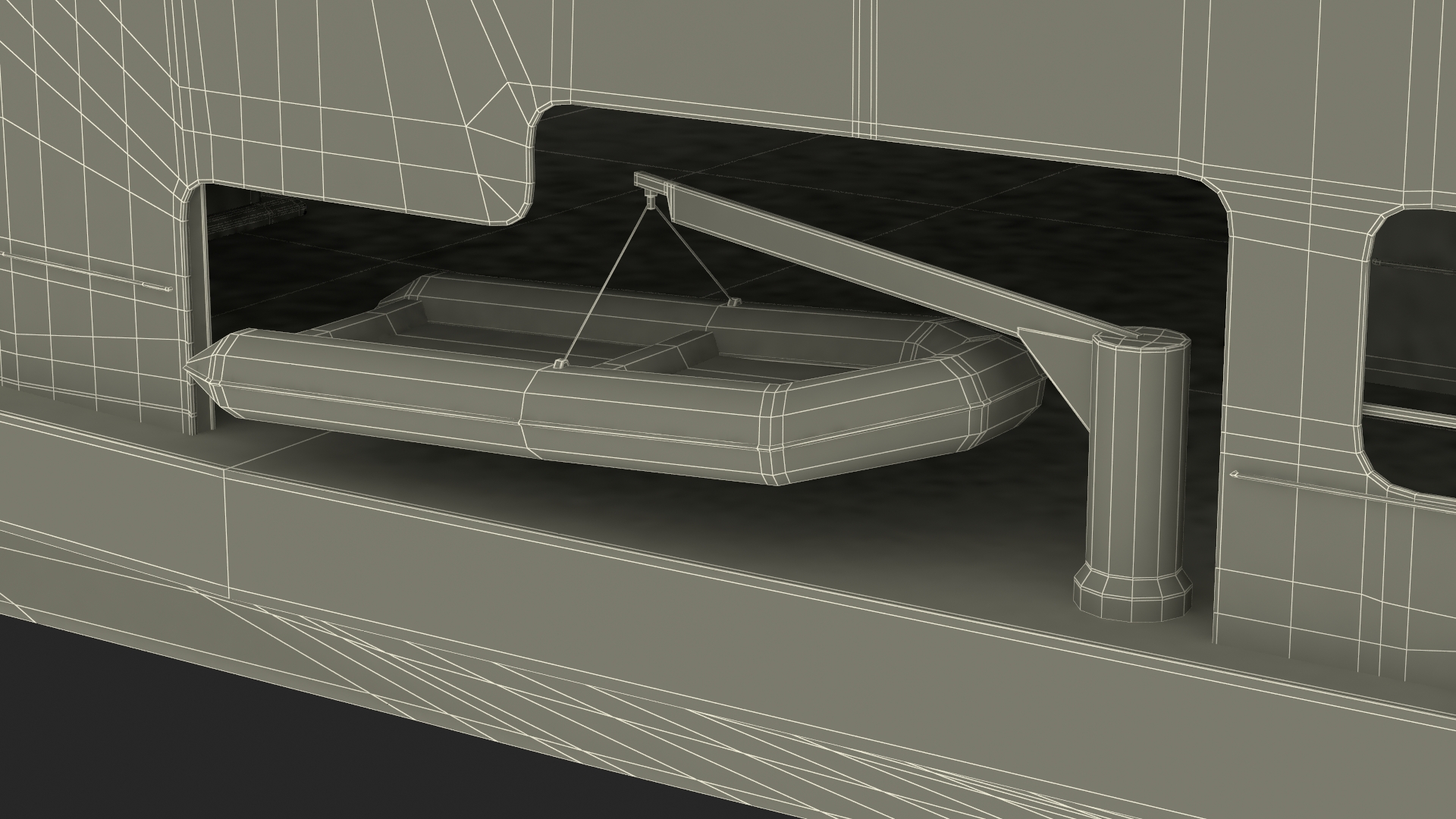 3D Large Ferry Ship
